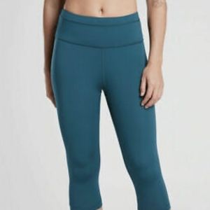 ATHLETA TEAL CROP LEGGINGS